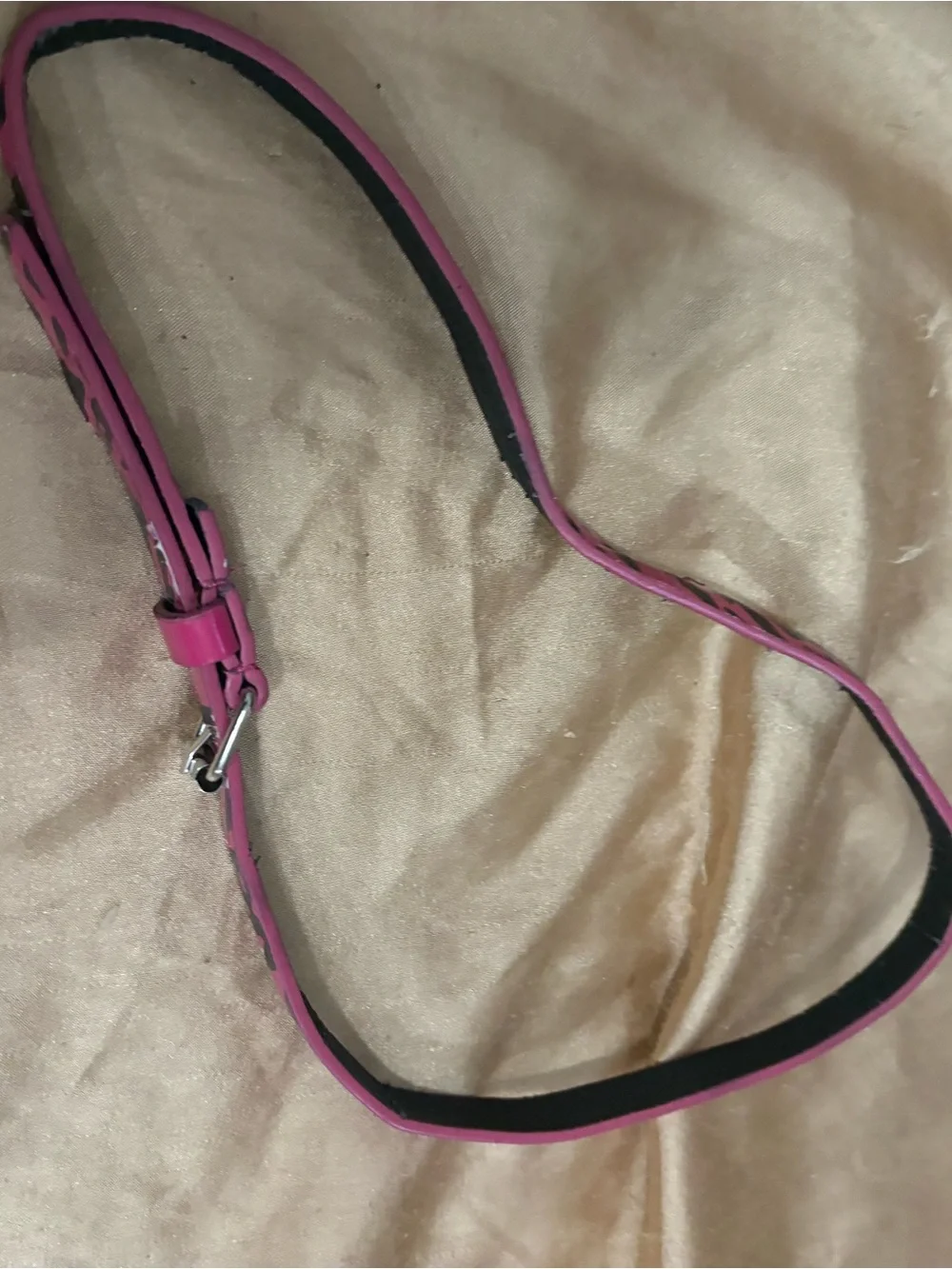 Kids Pink Leopard Print Belt